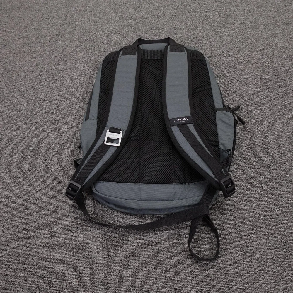 Timbuk2 Backpack Gray 19in Laptop Mens Travel Work Recurly Logo Daypack Bag